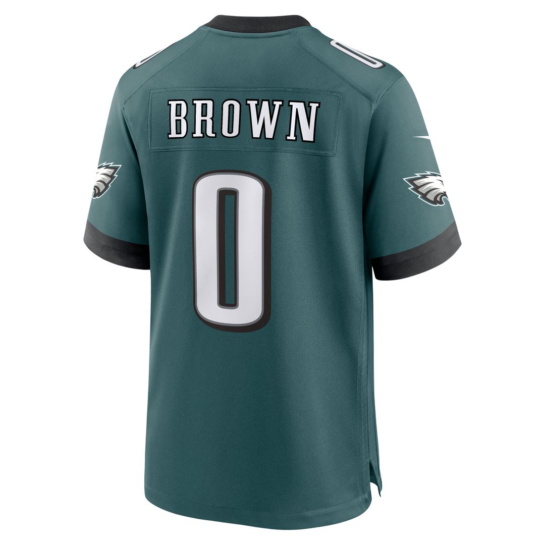 Men's Philadelphia Eagles Marquise Brown Nike  Midnight Green Team Game Jersey