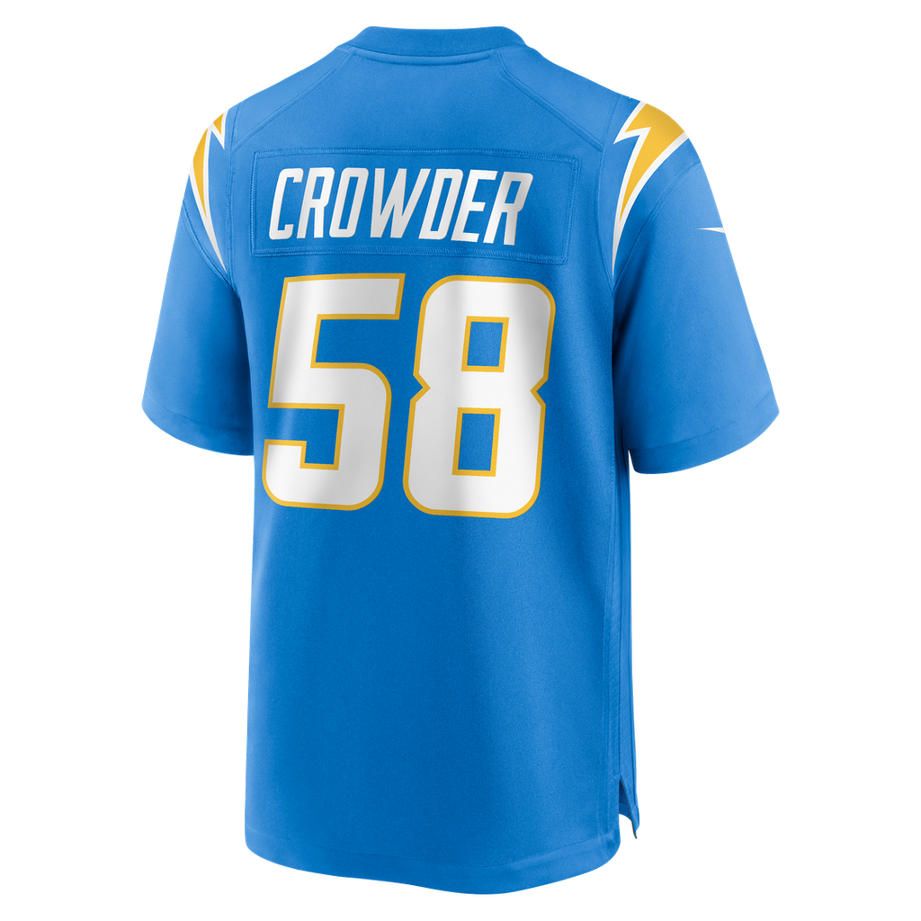 Men's Los Angeles Chargers Tae Crowder Nike Powder Blue Team Game Jersey