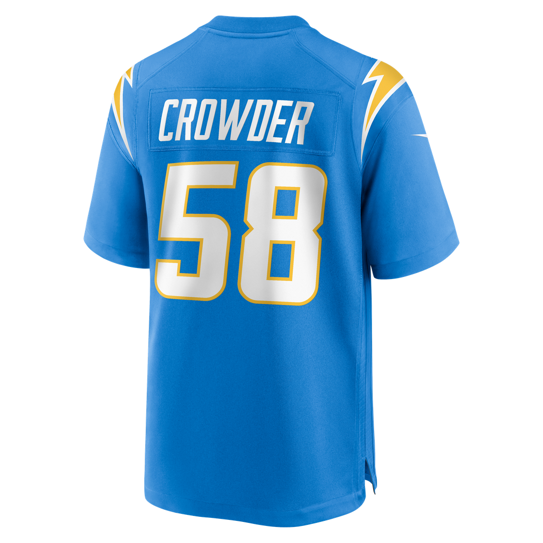 Men's Los Angeles Chargers Tae Crowder Nike Powder Blue Team Game Jersey