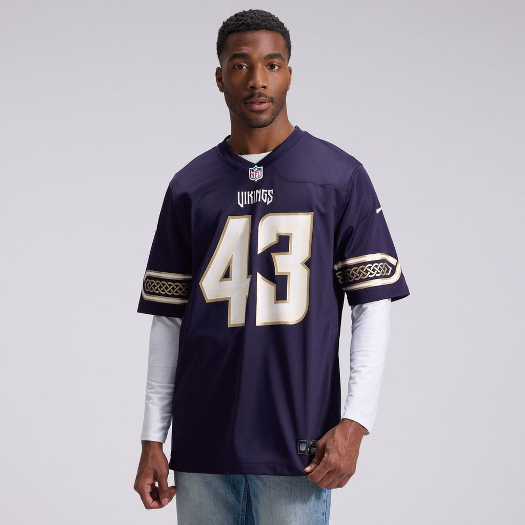 Men's Minnesota Vikings Andrew Van Ginkel Nike Purple 2026 Rivalries Collection Game Jersey