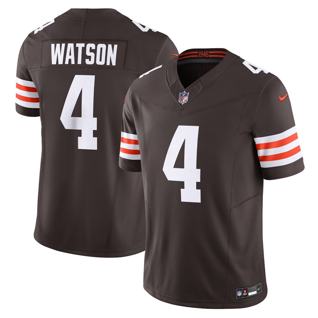 Men's Cleveland Browns Deshaun Watson Nike White Vapor F.U.S.E. Limited Jersey
