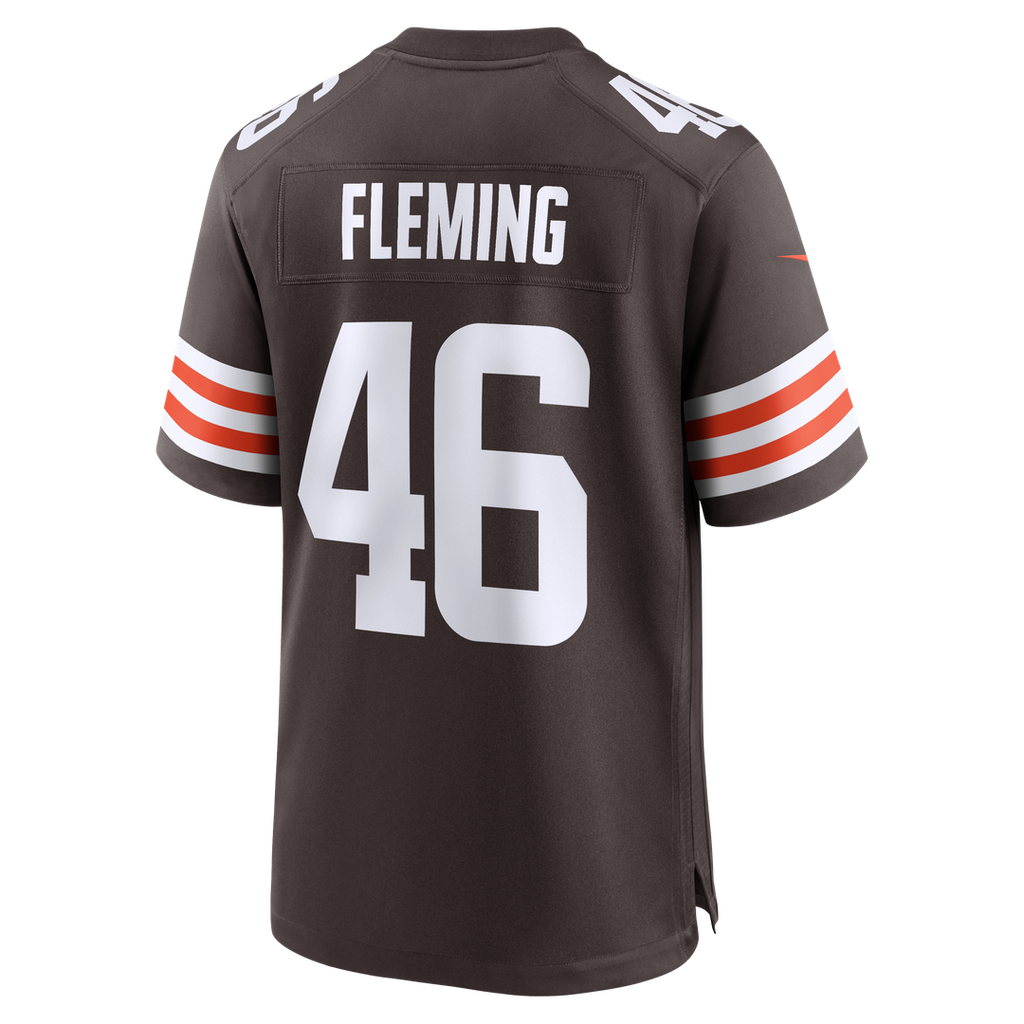 Men's Cleveland Browns Don Fleming Nike Brown Retired Player Jersey