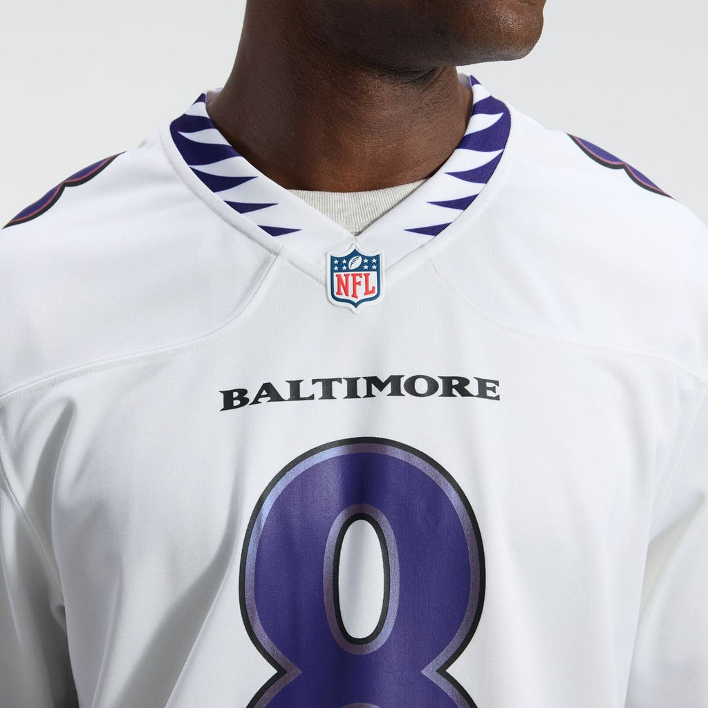 Men's Baltimore Ravens Lamar Jackson Nike White Game Jersey