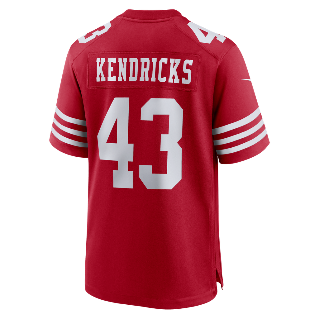 Men's San Francisco 49ers Eric Kendricks Nike  Scarlet Team Game Jersey