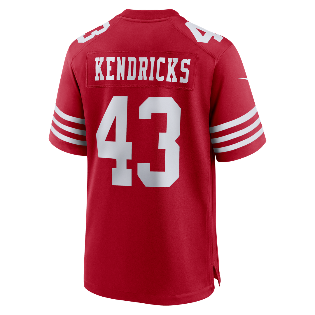 Men's San Francisco 49ers Eric Kendricks Nike  Scarlet Team Game Jersey
