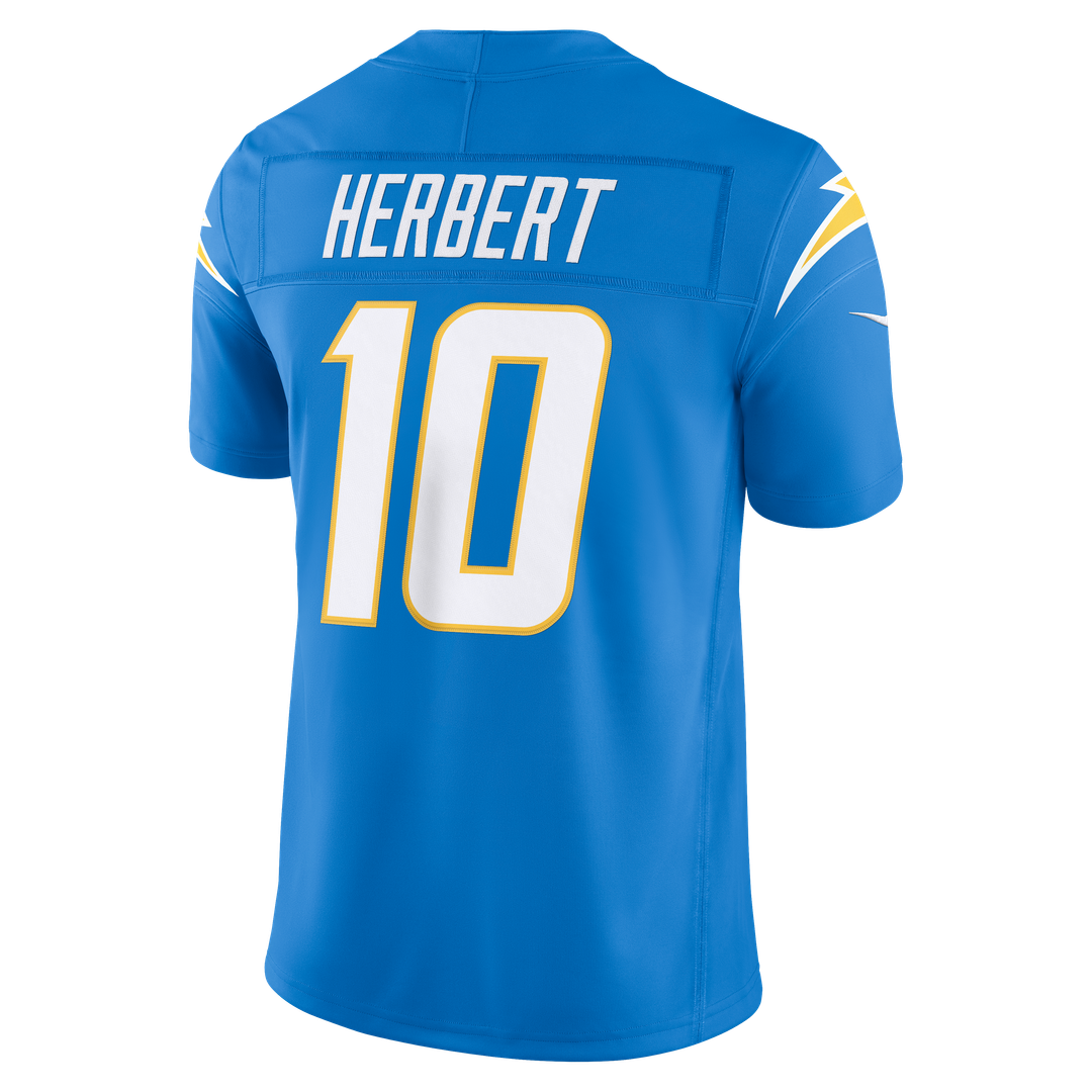 Men's Los Angeles Chargers Justin Herbert Nike Powder Blue Team Vapor F.U.S.E. Stitched Limited Jersey