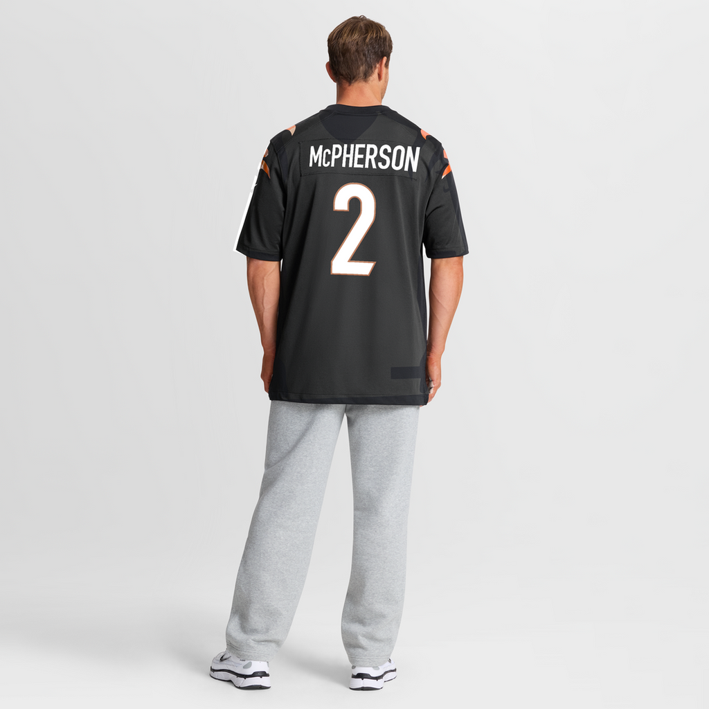 Men's Cincinnati Bengals Evan McPherson Nike Black Game Jersey
