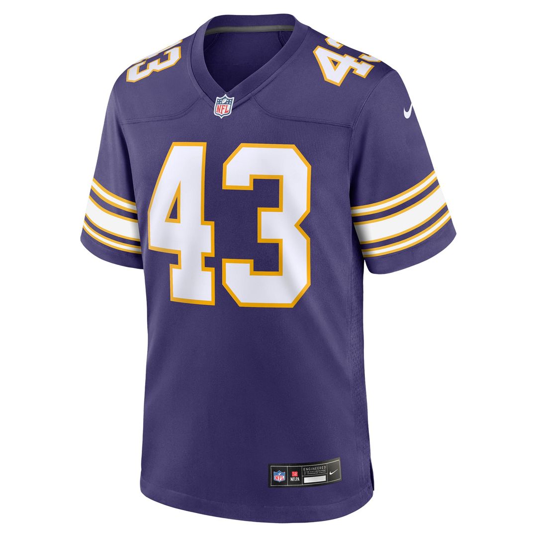 Men's Minnesota Vikings Andrew Van Ginkel Nike Purple Alternate Game Jersey