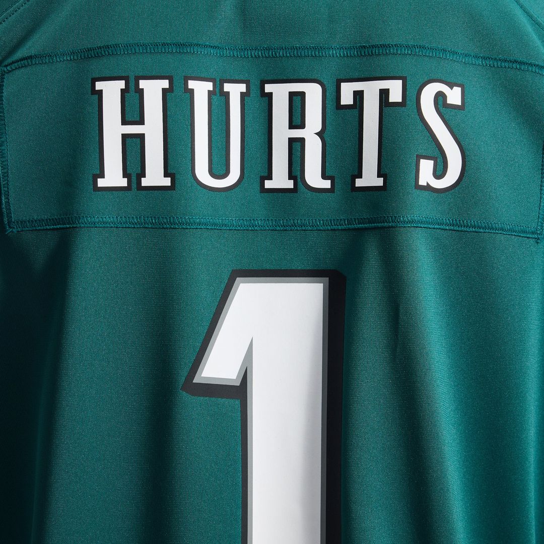 Men's Philadelphia Eagles Jalen Hurts Nike  Midnight Green Team Game Jersey