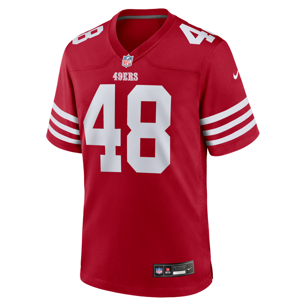 Men's San Francisco 49ers Tatum Bethune Nike  Scarlet  Game Jersey