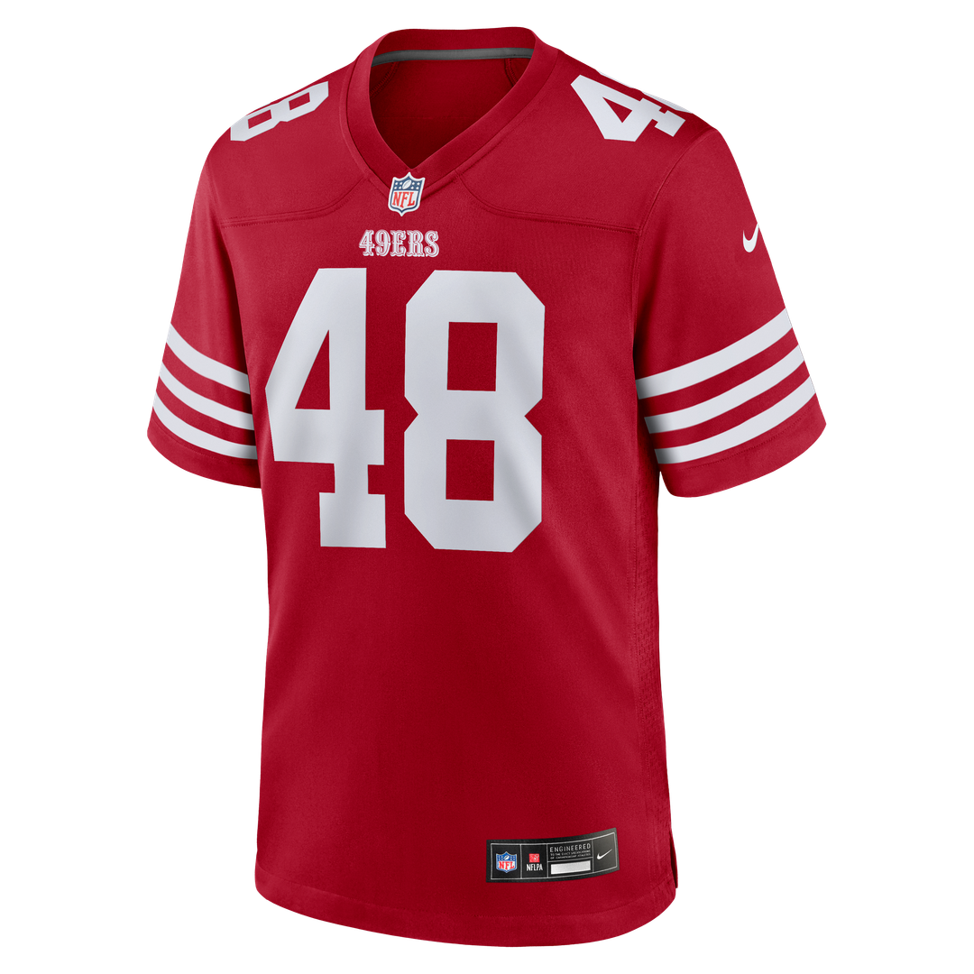 Men's San Francisco 49ers Tatum Bethune Nike  Scarlet  Game Jersey