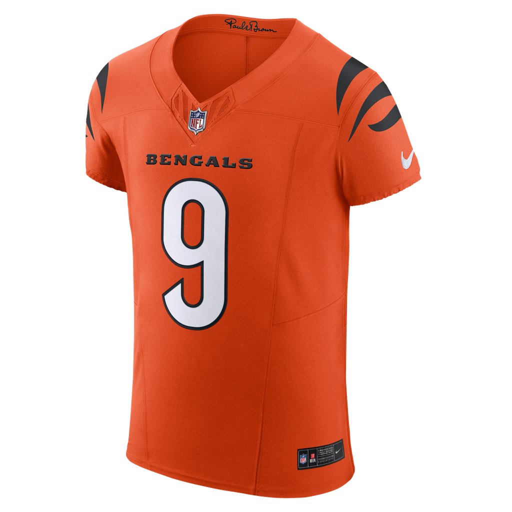 Men's Cincinnati Bengals Joe Burrow Nike Orange Team Vapor F.U.S.E. Elite Jersey