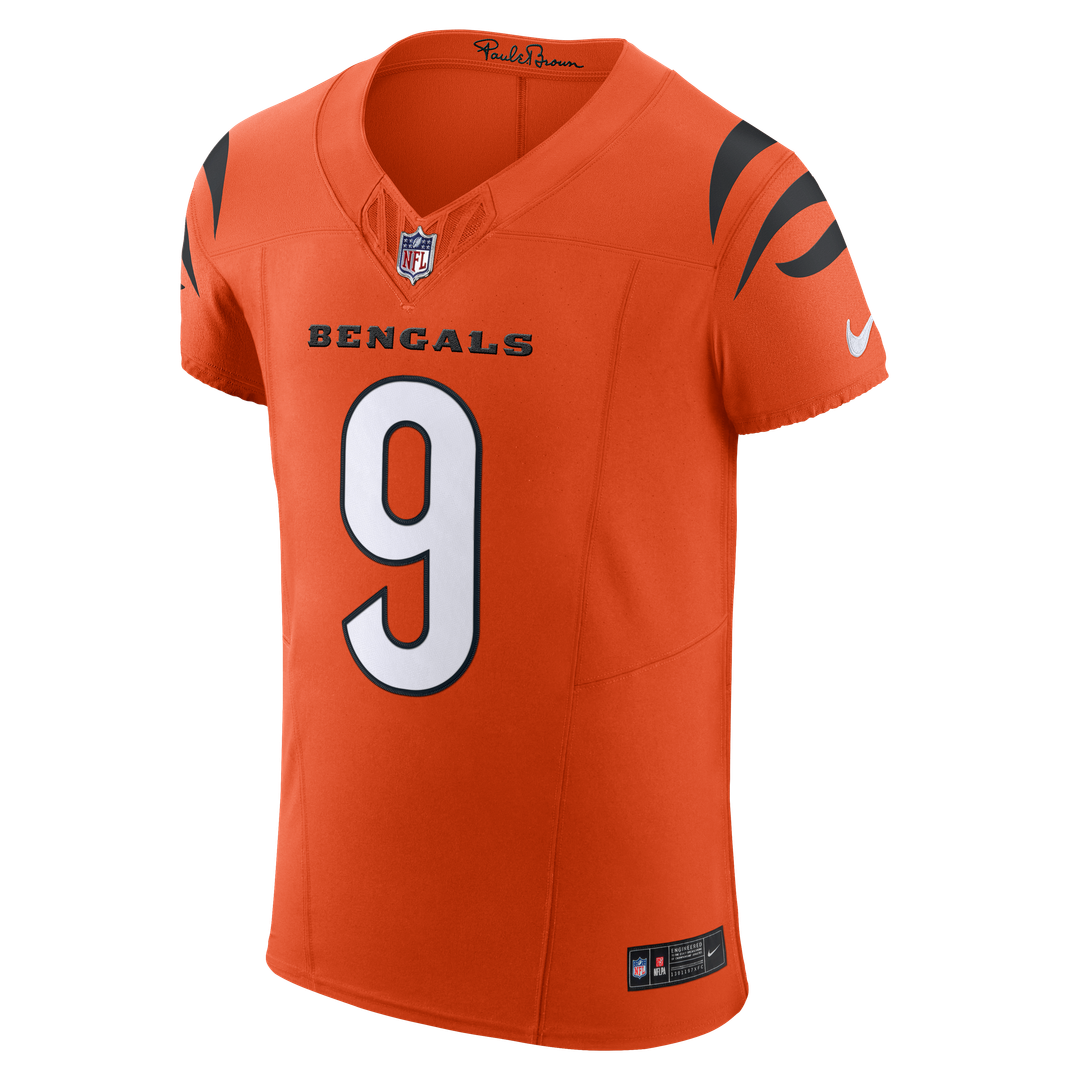 Men's Cincinnati Bengals Joe Burrow Nike Orange Team Vapor F.U.S.E. Elite Jersey