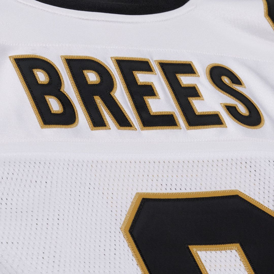 Men's New Orleans Saints Drew Brees Mitchell & Ness White Super Bowl XLIV Authentic Jersey