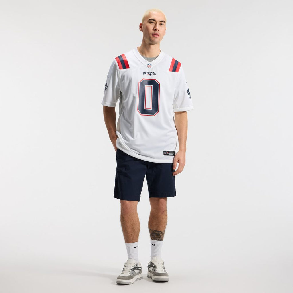 Men's New England Patriots Christian Gonzalez Nike  Navy Team Game Jersey