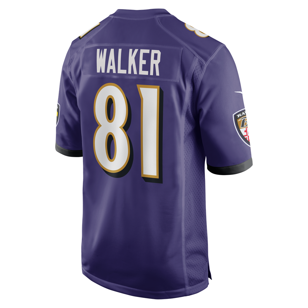 Men's Baltimore Ravens Devontez Walker Nike  Purple Team Game Jersey