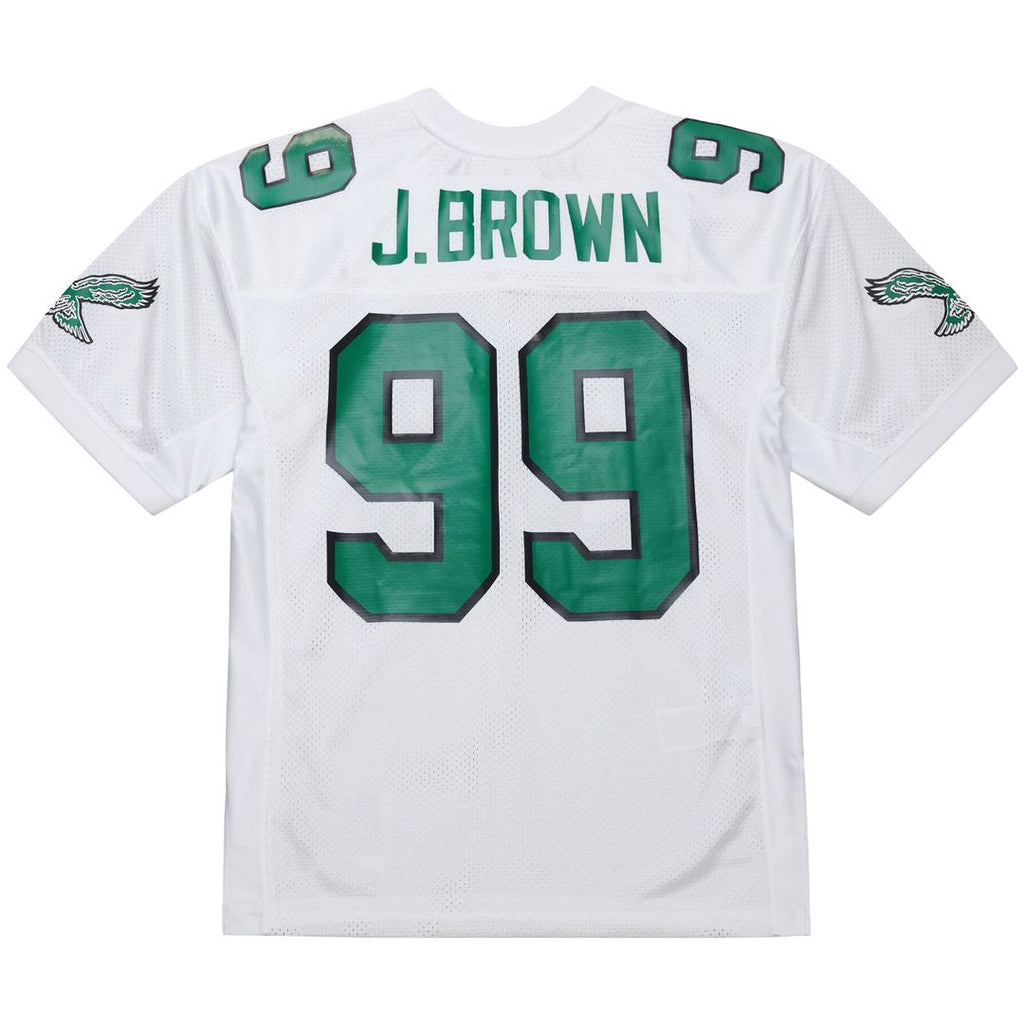 Men's Philadelphia Eagles Jerome Brown Mitchell & Ness White 1991 Authentic Throwback Retired Player Jersey