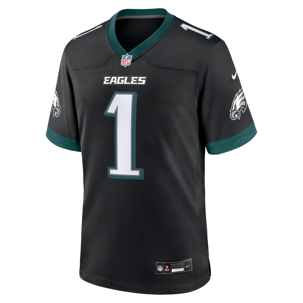 Men's Philadelphia Eagles Jalen Hurts Nike  Midnight Green Team Game Jersey
