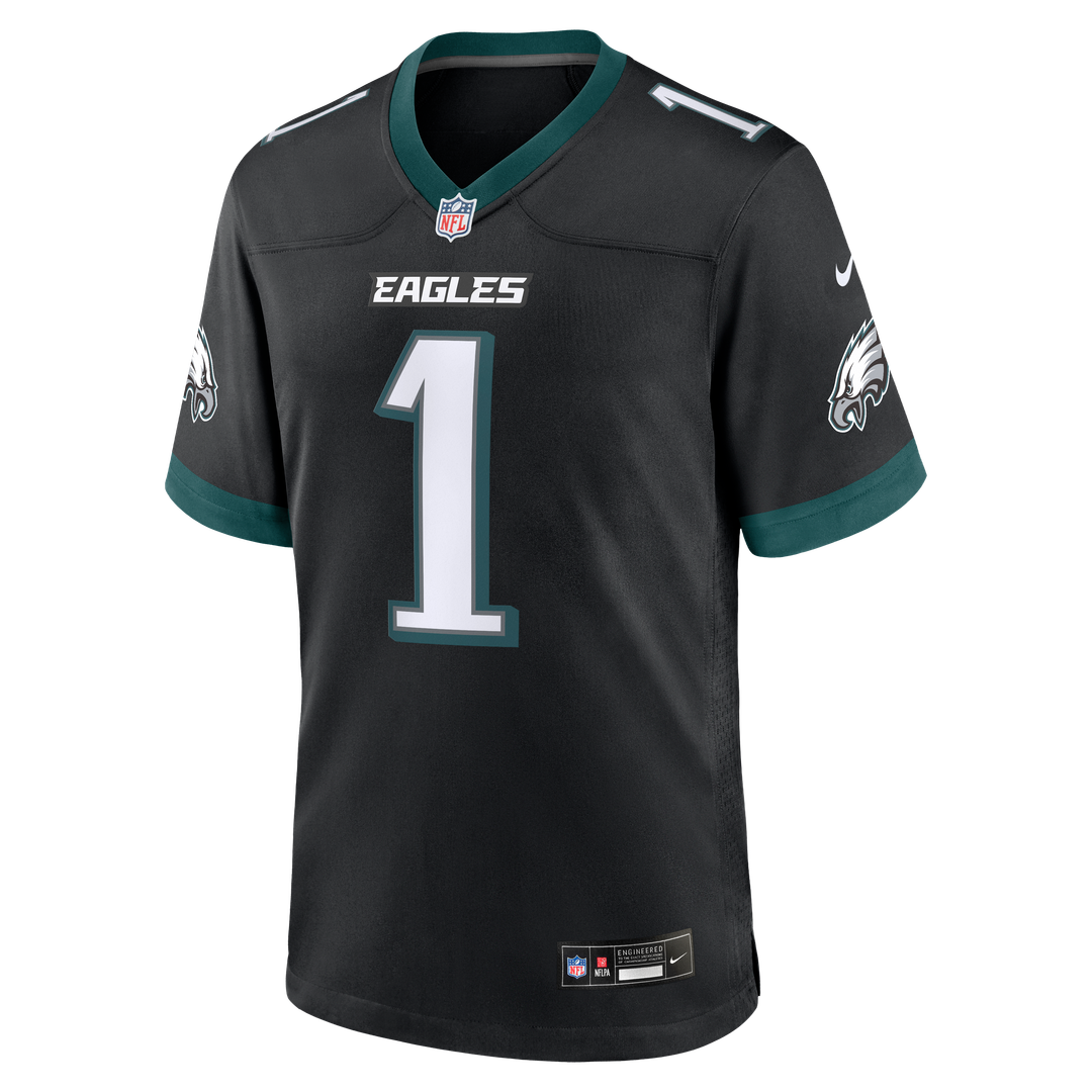 Men's Philadelphia Eagles Jalen Hurts Nike  Midnight Green Team Game Jersey