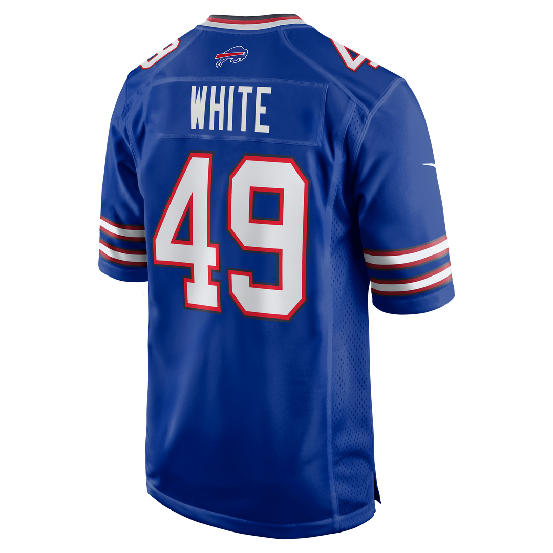 Men's Buffalo Bills DaShaun White Nike Royal Team Game Jersey