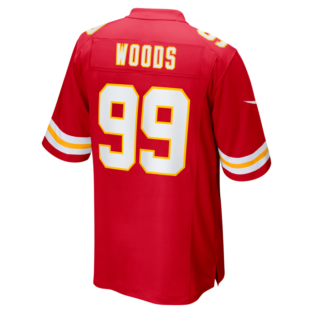 Men's Kansas City Chiefs Peter Woods Nike Red Team Game Jersey