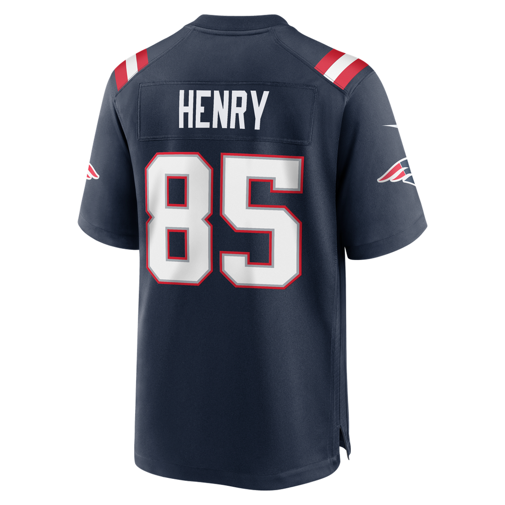 Men's New England Patriots Hunter Henry Nike  Navy Team  Game Jersey