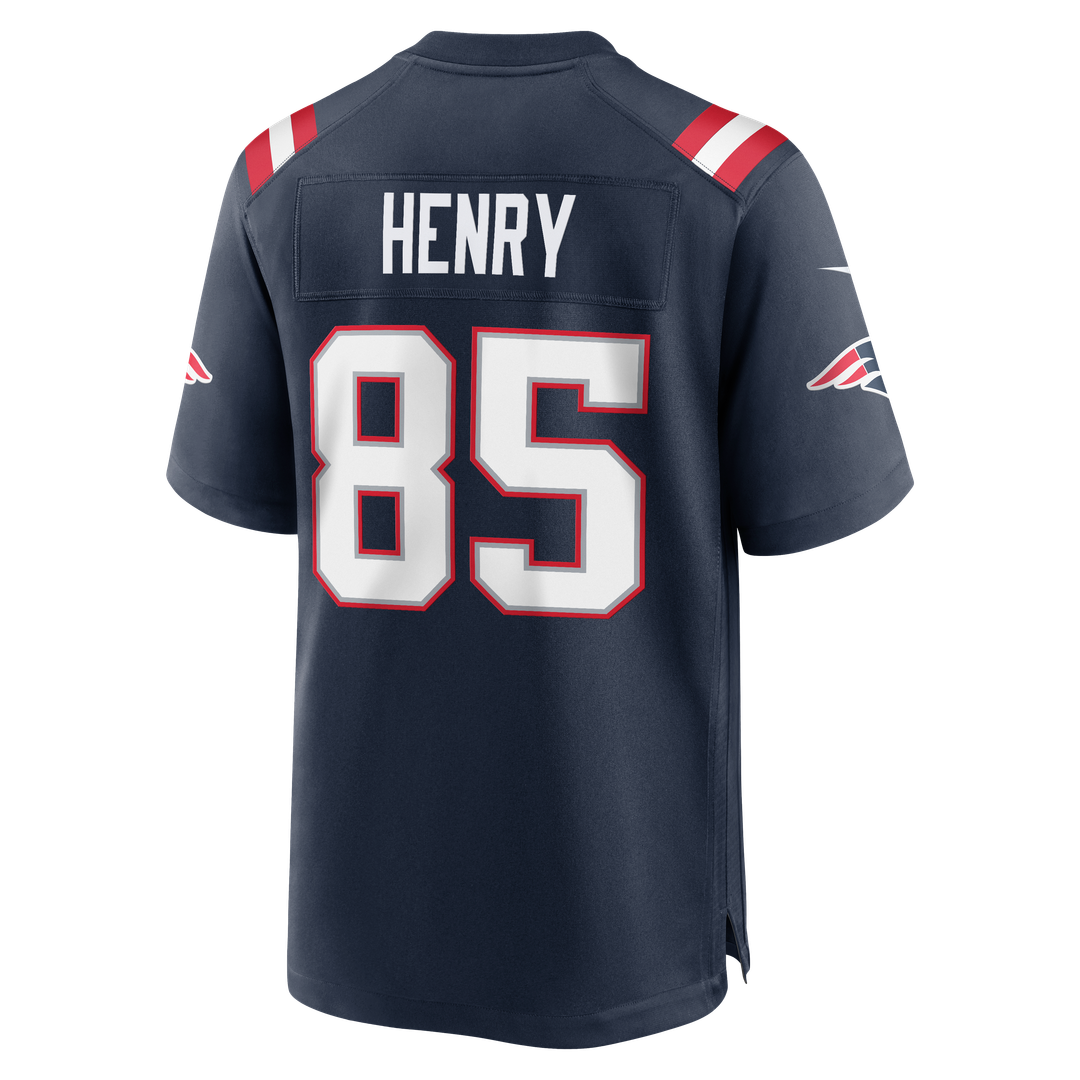 Men's New England Patriots Hunter Henry Nike  Navy Team  Game Jersey