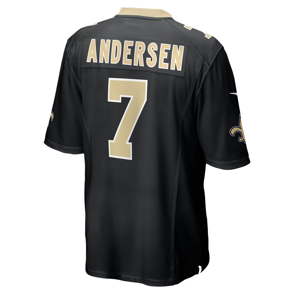 Men's New Orleans Saints Morten Andersen Nike Black Game Retired Player Jersey