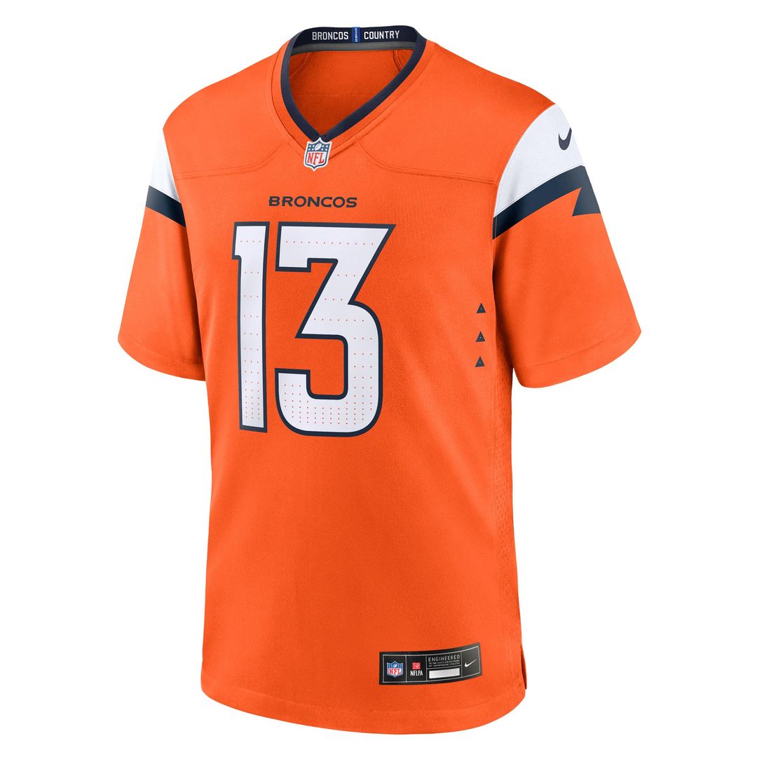 Men's Denver Broncos Pat Bryant Nike  Orange Team Game Jersey
