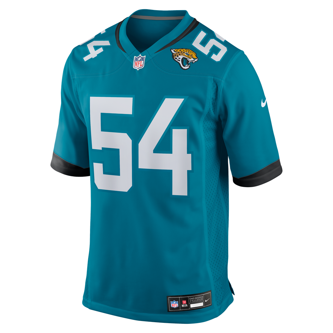 Men's Jacksonville Jaguars Jack Kiser Nike  Teal Team Game Jersey