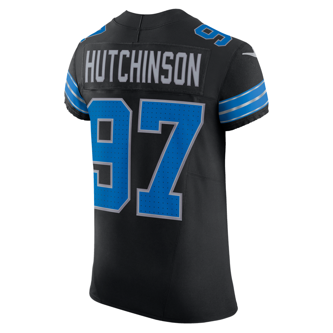 Men's Detroit Lions Aidan Hutchinson Nike Black Alternate Vapor F.U.S.E. Elite Jersey