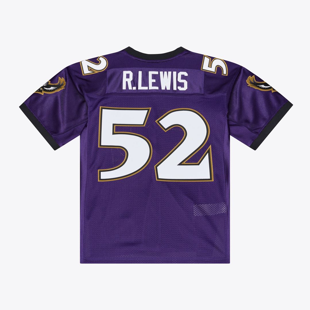 Men's Baltimore Ravens Ray Lewis Mitchell & Ness Purple 1996 Authentic Throwback Jersey