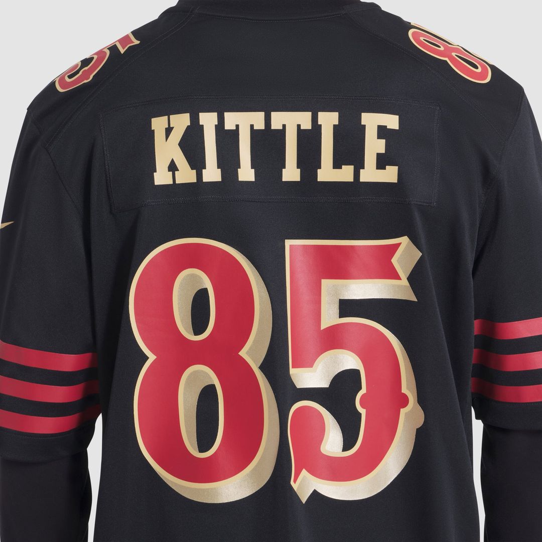 Men's San Francisco 49ers George Kittle Nike Black Rivalries Collection Game Jersey