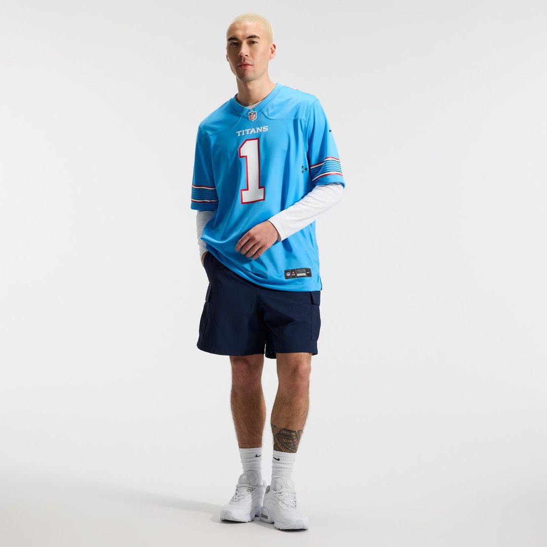 Men's Tennessee Titans Cameron Ward Nike Light Blue Game Jersey