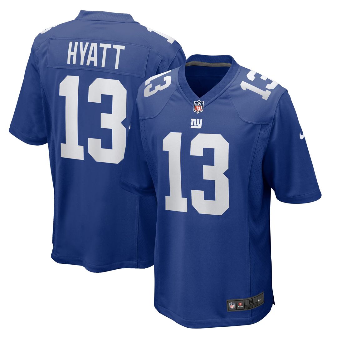 Men's New York Giants Jalin Hyatt Nike  White  Game Jersey