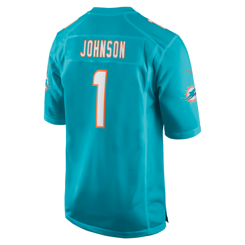 Men's Miami Dolphins Chris Johnson Nike Aqua Team Game Jersey