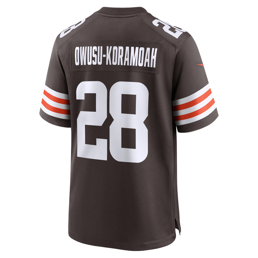 Men's Cleveland Browns Jeremiah Owusu-Koramoah Nike Brown Game Player Jersey