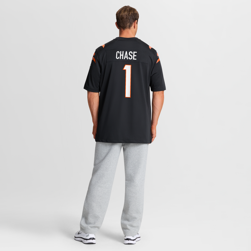 Men's Cincinnati Bengals Ja'Marr Chase Nike Black Game Jersey