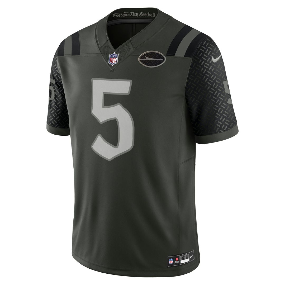 Men's New York Jets Garrett Wilson Nike Green Rivalries Collection Stitched Limited Jersey