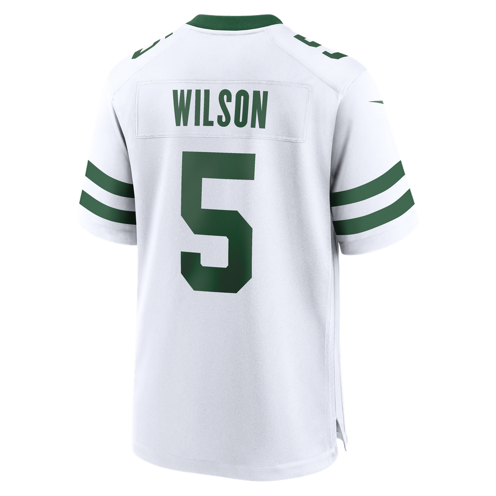 Men's New York Jets Garrett Wilson Nike Legacy White Game Jersey