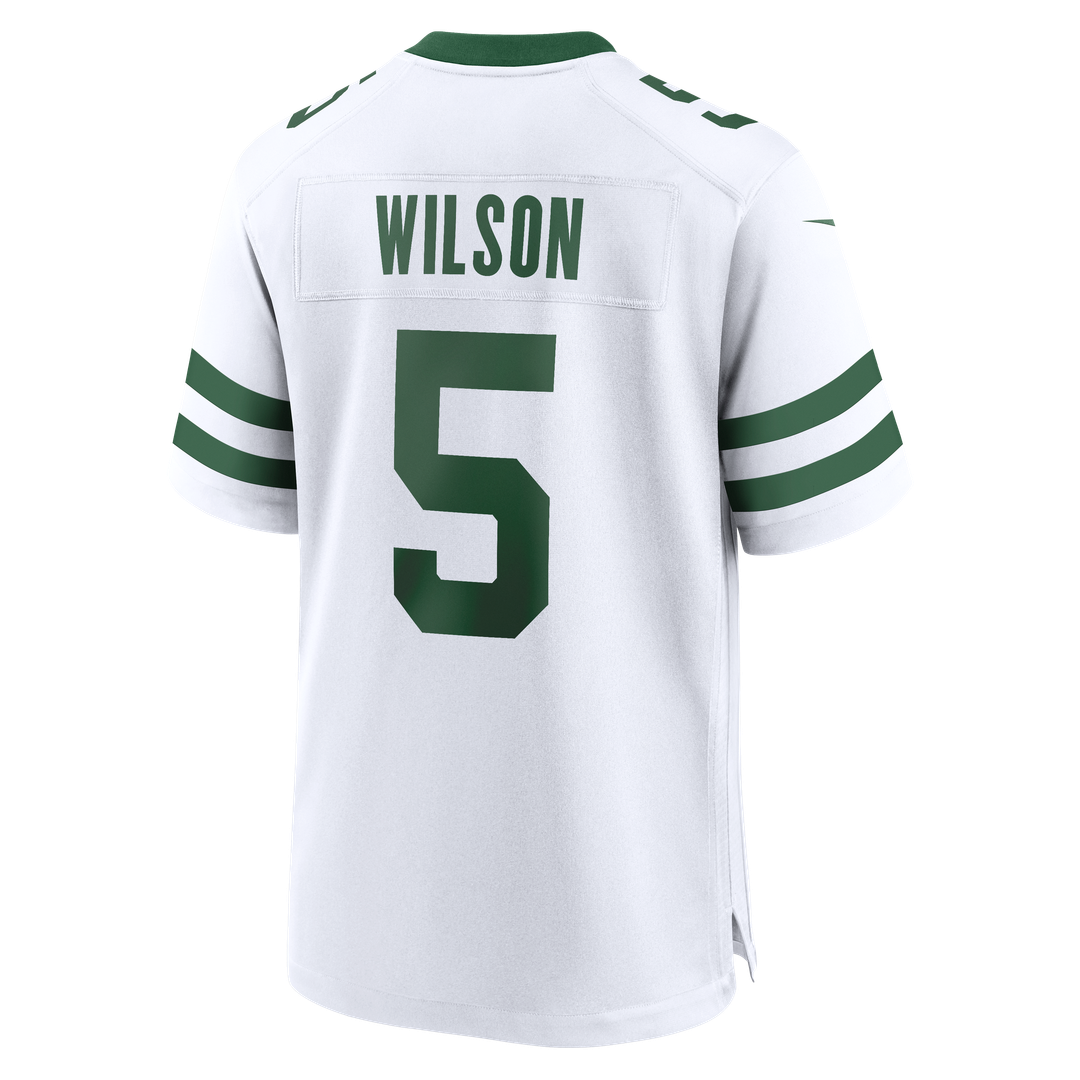 Men's New York Jets Garrett Wilson Nike Legacy White Game Jersey