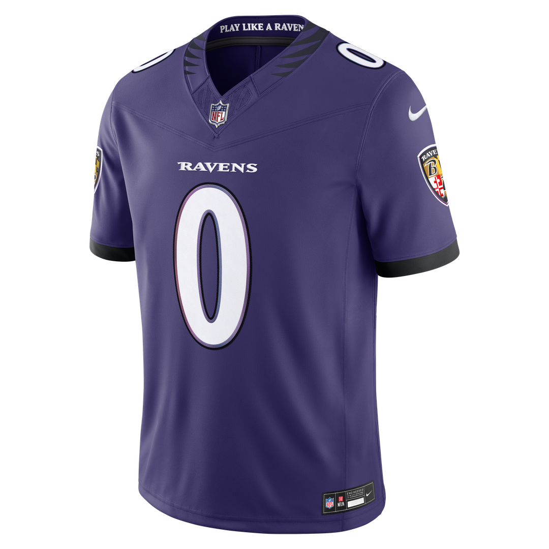 Men's Baltimore Ravens Roquan Smith Nike Purple Team Vapor F.U.S.E. Stitched Limited Jersey