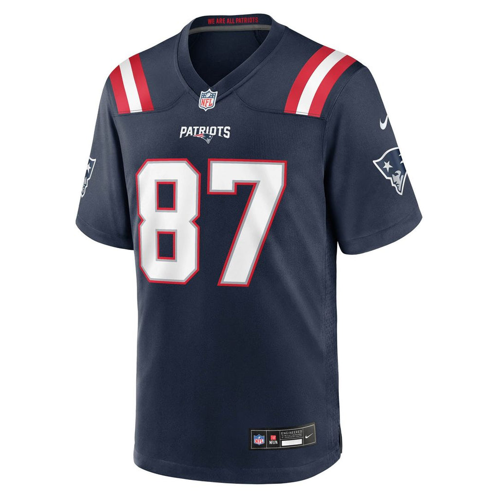 Men's New England Patriots Romeo Doubs Nike Navy Game Jersey
