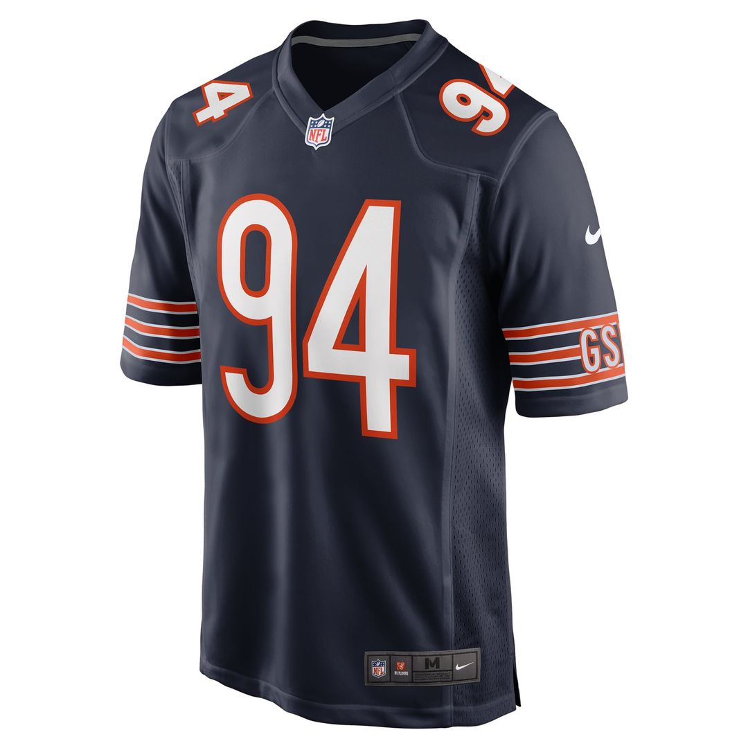 Men's Chicago Bears Austin Booker Nike  Navy  Game Jersey