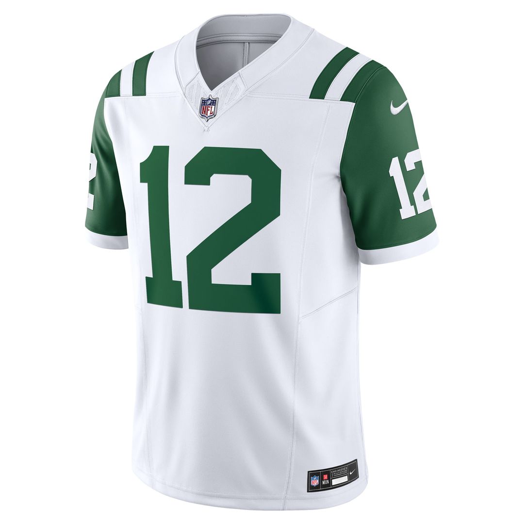 Men's New York Jets Joe Namath Nike White Classic Alternate Vapor F.U.S.E. Retired Player Limited Jersey