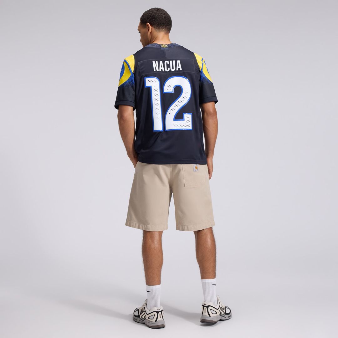 Men's Los Angeles Rams Puka Nacua Nike Dark Blue Rivalries Collection Stitched Limited Jersey