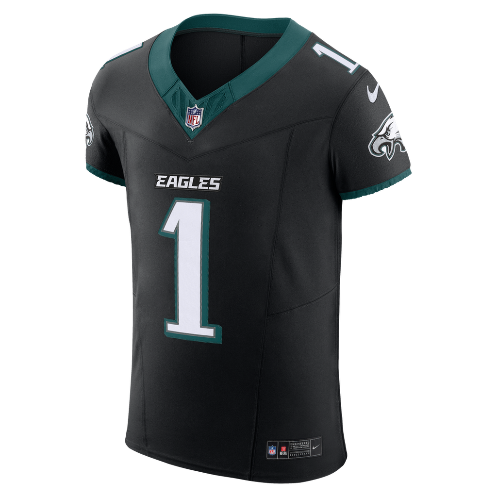 Men's Philadelphia Eagles Jalen Hurts Nike Black Alternate Vapor F.U.S.E. Elite Jersey