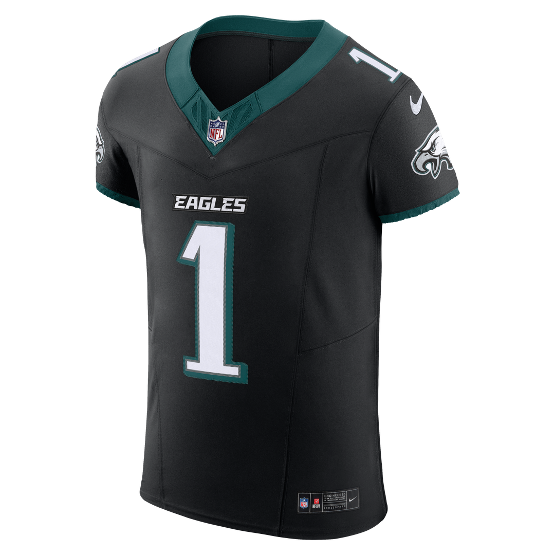 Men's Philadelphia Eagles Jalen Hurts Nike Black Alternate Vapor F.U.S.E. Elite Jersey
