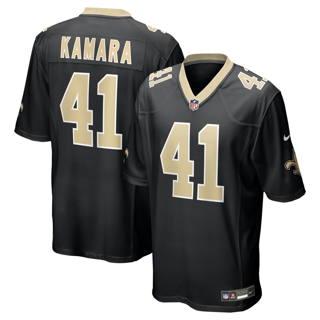 Men's New Orleans Saints Alvin Kamara Nike Black Game Jersey