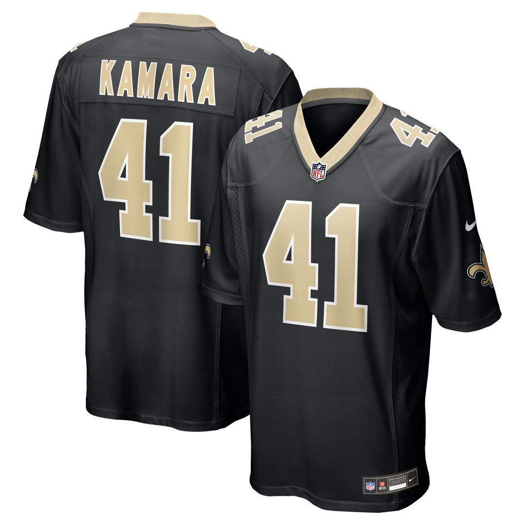 Men's New Orleans Saints Alvin Kamara Nike Black Game Jersey